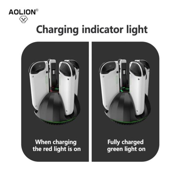 Aolion AL-N1001 JoyCon Charging Station 4 in 1 Controller Charger Charging Dock Stand with LED Indicator