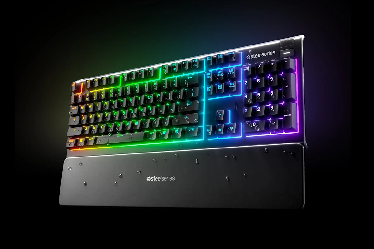 SteelSeries Apex 3 RGB Keyboard US + Magnetic Wrist Rest - Image 3