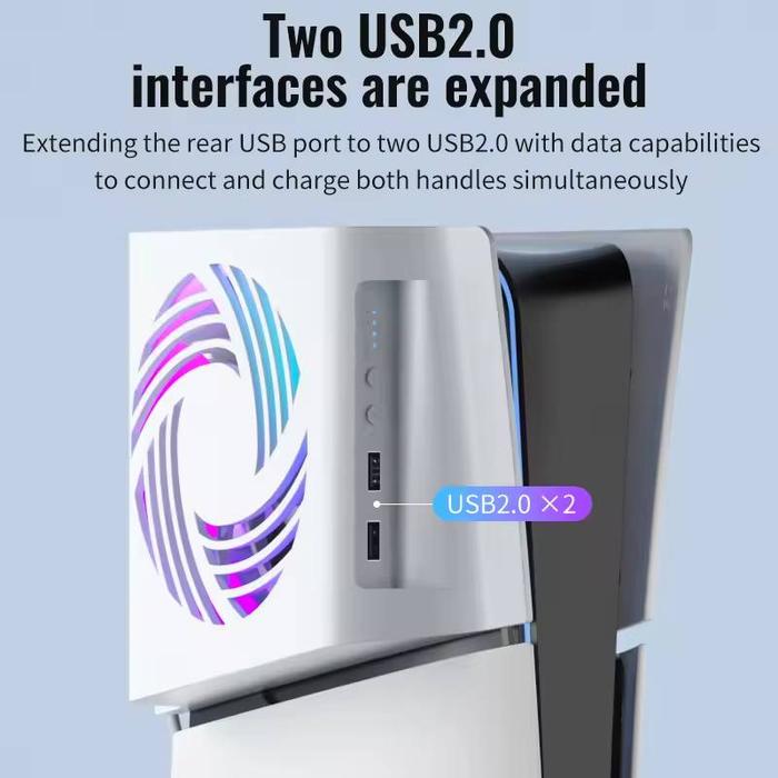 Aolion AL-P5272 RGB Cooling Fan for PS5 - Image 2